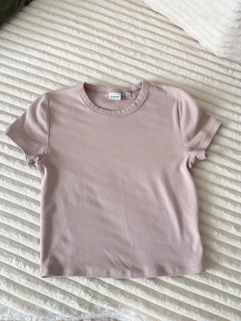 Sunday Best Pale Pink Short Sleeve Crewneck Tee